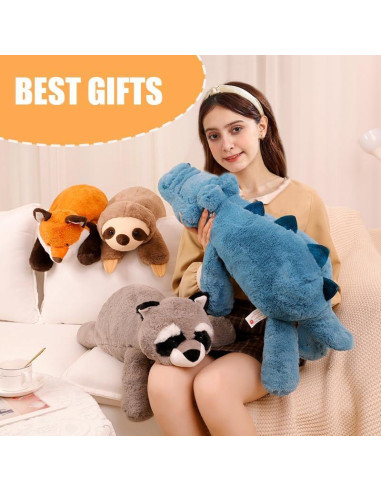 Cojín Suave de Zorro Naranja ELAINREN 60 cm Peluche Kawaii