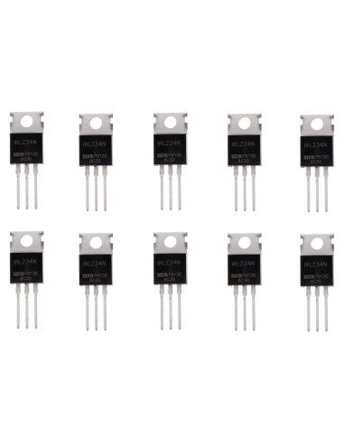 Transistor MOSFET BOJACK IRLZ34N 30A 55V Paquete de 10