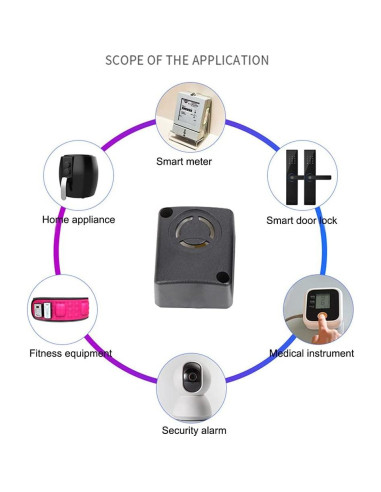 Alarma Electrónica Piezo 110dB ShangHJ 6 Pcs + Clip 9V