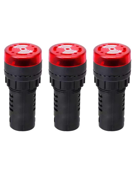 Luz Indicadora LED RuoFeng AD16-22SM 24V Intermitente 3Pcs