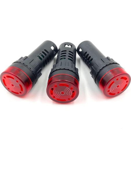 Luz Indicadora LED RuoFeng AD16-22SM 24V Intermitente 3Pcs