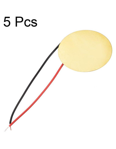 Discos Piezoeléctricos uxcell 27mm para Guitarra y Micrófono - 5 Pcs