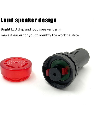 Luz Indicadora LED RuoFeng AD16-22SM 24V Intermitente 3Pcs
