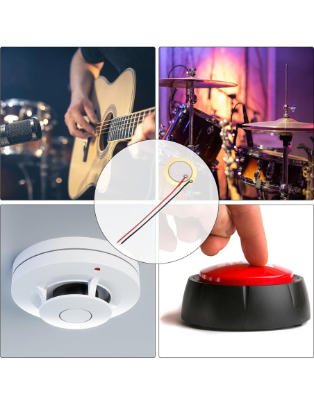 Discos Piezoeléctricos uxcell 27mm para Guitarra y Micrófono - 5 Pcs