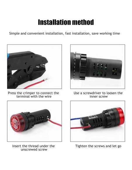 Luz Indicadora LED RuoFeng AD16-22SM 24V Intermitente 3Pcs