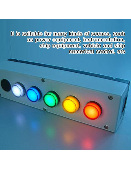 Luz Indicadora LED RuoFeng AD16-22SM 24V Intermitente 3Pcs