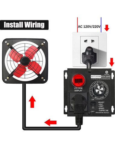 Controlador de Velocidad Variable AC SDRGEEK 4000W 15A 220V