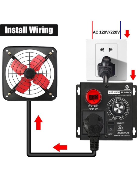 Controlador de Velocidad Variable AC SDRGEEK 4000W 15A 220V