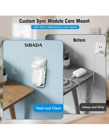 Soporte de Pared para Módulo Blink Core SIBADA - Compacto y Seguro