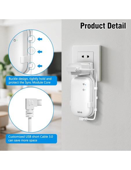 Soporte de Pared para Módulo Blink Core SIBADA - Compacto y Seguro