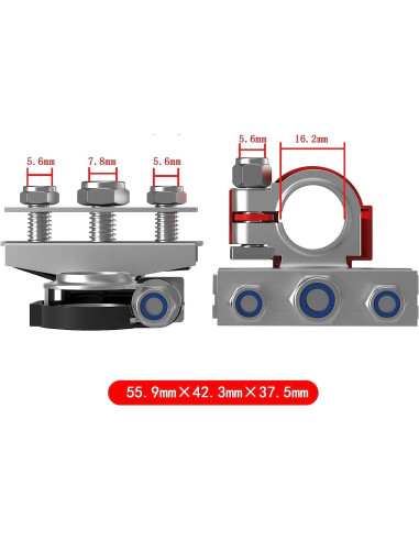 Terminales de Conexión de Batería 12V Cannonfish 2 Pcs