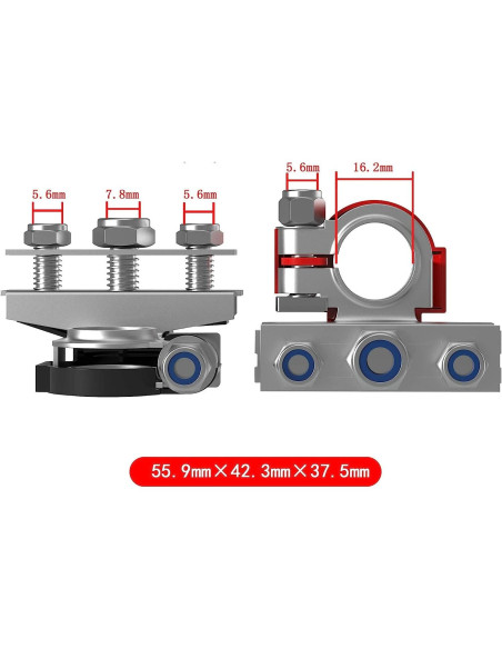 Terminales de Conexión de Batería 12V Cannonfish 2 Pcs
