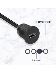 Cable Micro HDMI a HDMI 1m FENGQLONG 4K Impermeable 2