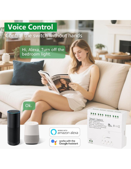 Interruptor WiFi Inteligente Wengart 4 Canales 10A DIN