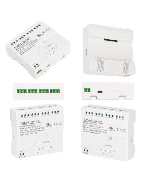 Interruptor WiFi Inteligente Wengart 4 Canales 10A DIN