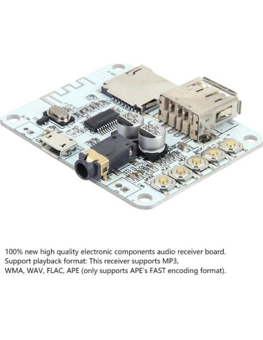 Placa Receptora Bluetooth USB 5V Walfront - MP3, WMA, WAV, FLAC, APE