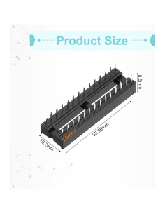 Adaptador de Zócalo DIP IC 28 Pines MECCANIXITY 2.54mm 2