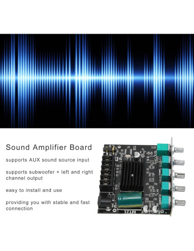 Placa Amplificador Estéreo Digital ZK-MT21 Bluetooth 2.1 50W