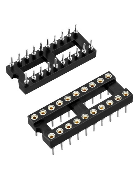 20 Zócalos DIP IC 2.54mm GANASOME para Placa PCB