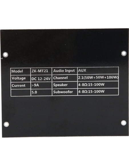 Placa Amplificador Estéreo Digital ZK-MT21 Bluetooth 2.1 50W
