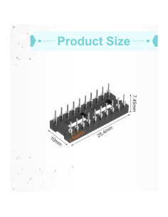Adaptador de Zócalo DIP IC 24 Pcs MECCANIXITY 2.54mm 2