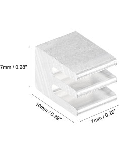 Disipador de Calor de Aluminio uxcell 7x7x10mm Plata 12 Pcs 2
