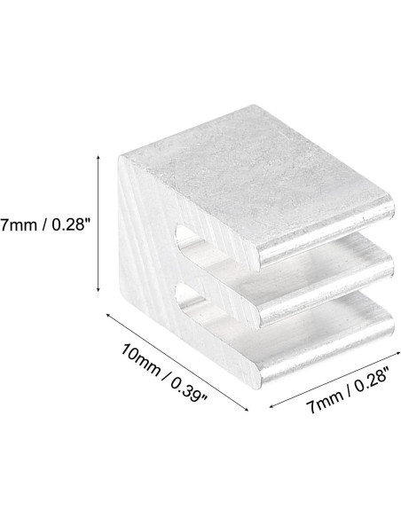 Disipador de Calor de Aluminio uxcell 7x7x10mm Plata 12 Pcs
