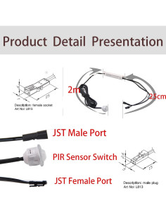 Interruptor de Luz LED con Sensor de Movimiento VST IH01 12V-24V 2