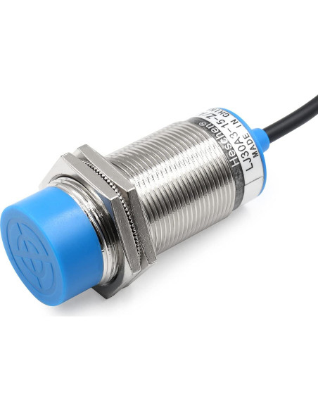 Sensor de Proximidad Inductivo Heschen M30 NPN NC 15mm 10-30VDC