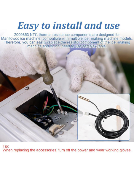 Termistor NTC 2009853 para Máquina de Hielo Manitowoc