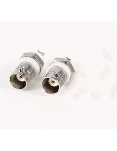 Conector Hembra BNC Montaje en Panel - 6 Pcs Niquelado 2