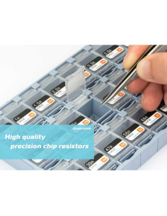 Kit de Resistores de Chip EIA 0402 Guanruixin 7200PCS 0R-10M 2