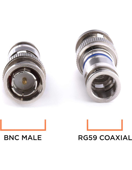 Conectores BNC de Compresión THE CIMPLE CO - Paquete de 25