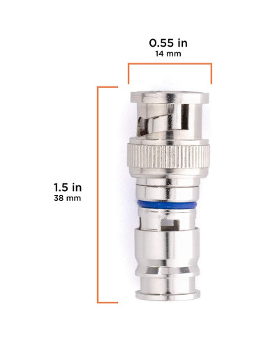 Conectores BNC de Compresión THE CIMPLE CO - Paquete de 25