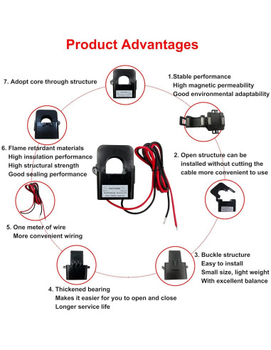 Transformador de Corriente AC Nodehawk 300A 6.5x5.4cm
