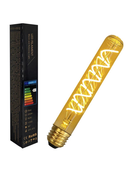 Bombilla Edison Vintage WOPARU T28 4W 18.5cm Ámbar Dimmable