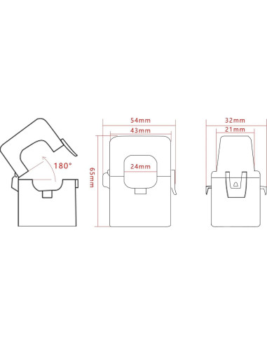 Transformador de Corriente AC Nodehawk 300A 6.5x5.4cm