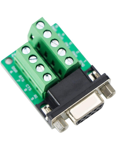 Conector hembra DB9 RS232 sin soldadura - 3 piezas