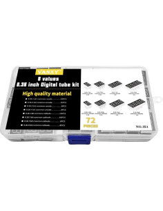 72 Piezas LED Rojo 7 Segmentos 0.36" Anodo Común VANXY 2