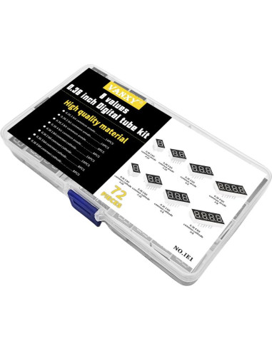 72 Piezas LED Rojo 7 Segmentos 0.36" Anodo Común VANXY