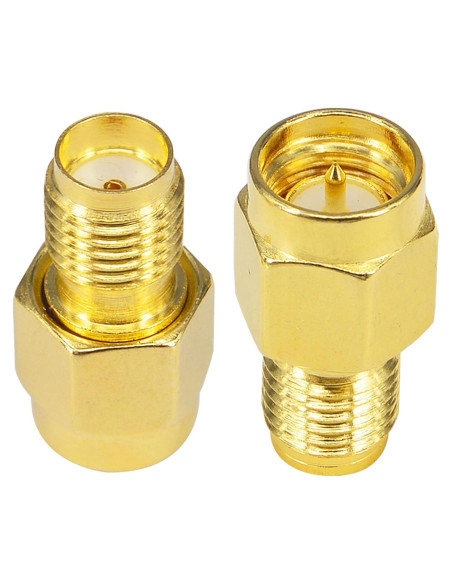 Adaptador SMA Macho a Hembra Kaunosta - 2 Piezas para Antena