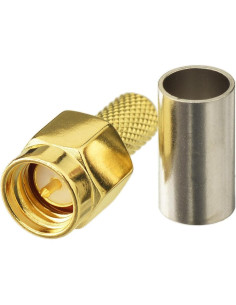 Conector SMA Macho Crimp Solder 50 Ohm - Paquete de 10 2