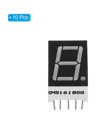 Tubo Digital LED PATIKIL Verde 10 Piezas 7 Segmento 3.3V