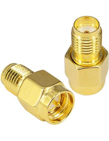 Adaptador SMA Macho a Hembra Kaunosta - 2 Piezas para Antena