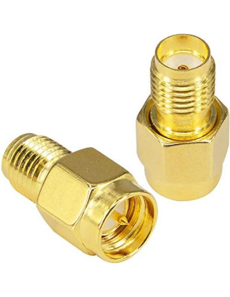 Adaptador SMA Macho a Hembra Kaunosta - 2 Piezas para Antena