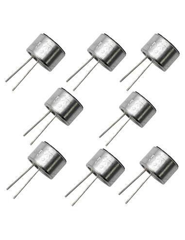 Paquete de 8 Micrófonos de Condensador Electret FET 9.7mm