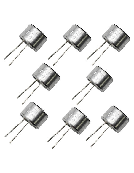 Paquete de 8 Micrófonos de Condensador Electret FET 9.7mm