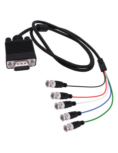 Cable Adaptador VGA a BNC 1.5m HUAXU RGBHV Macho a Macho