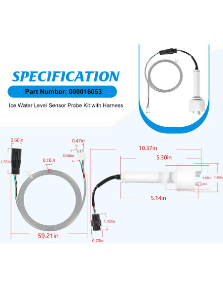 Kit de Sonda de Nivel de Agua Manitowoc 000016053 - Reemplazo Premium
