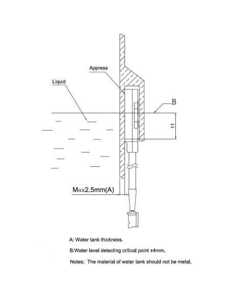Sensor de Nivel de Agua Capacitivo EPTTECH D1CS-D - 3 Piezas